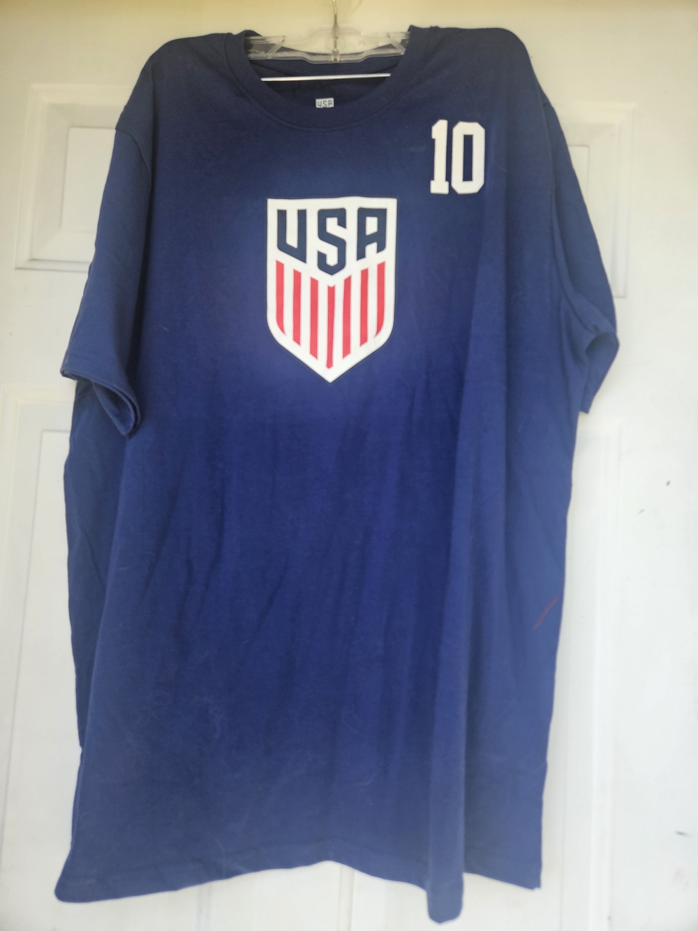 Active USA Men's Navy Blue USA Crest Tee with Number 10